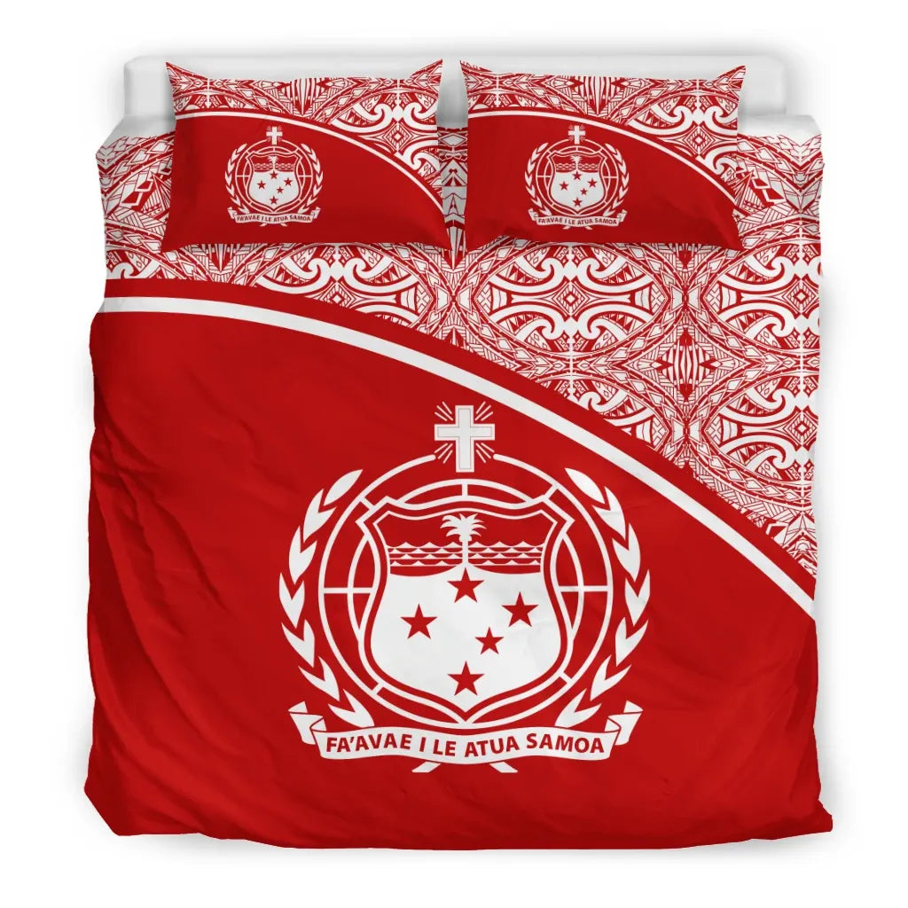 Samoa Duvet Cover Set - Red Curve Style