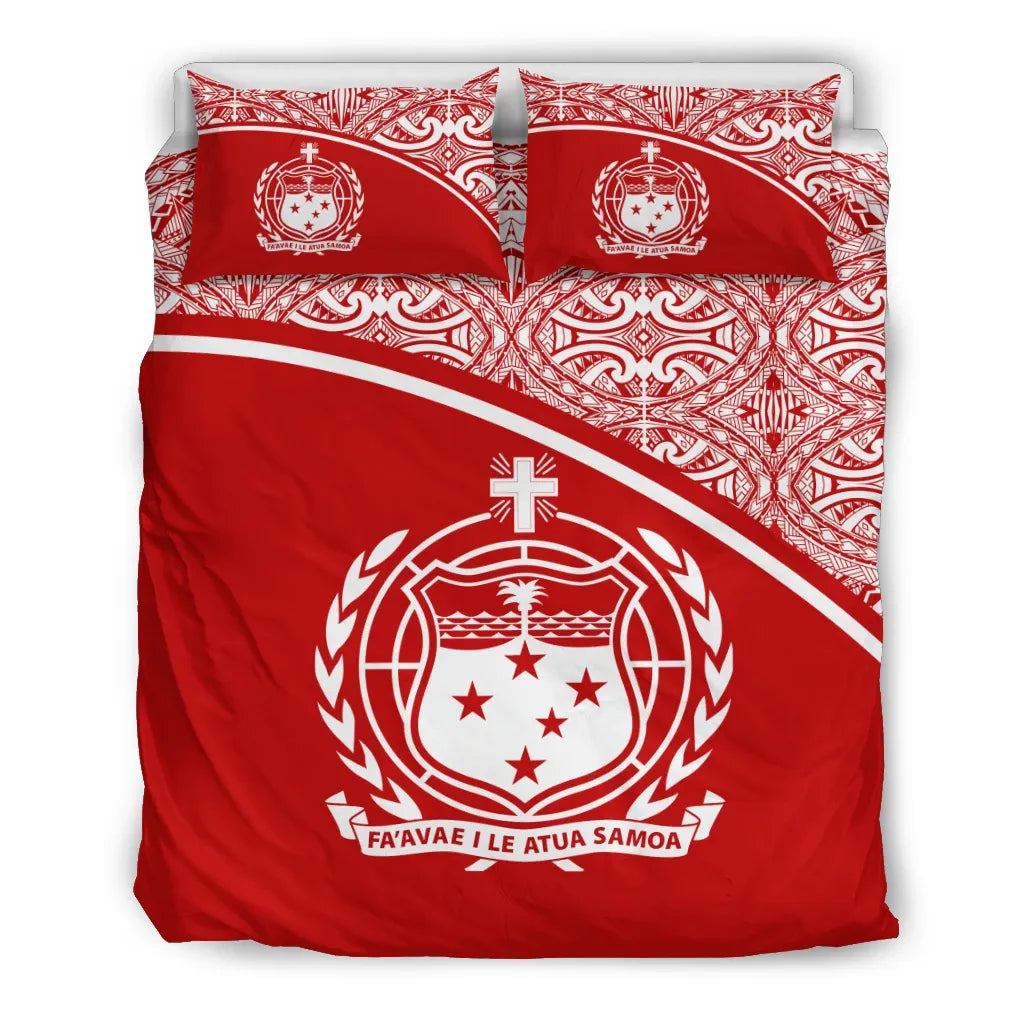 Samoa Duvet Cover Set - Red Curve Style