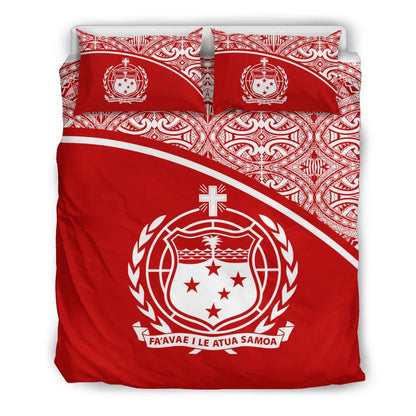 Samoa Duvet Cover Set - Red Curve Style
