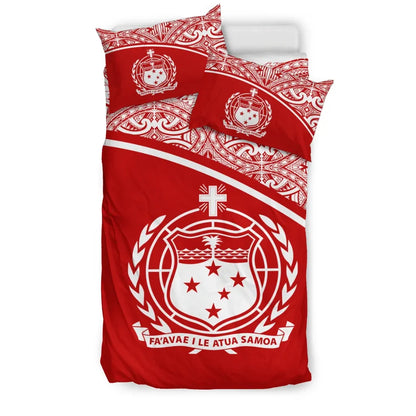 Samoa Duvet Cover Set - Red Curve Style
