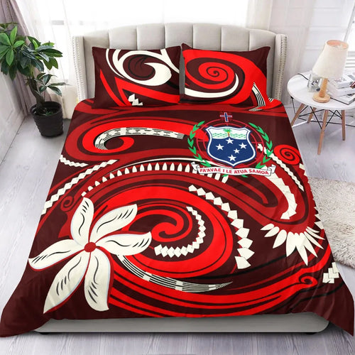 Samoa Bedding Set - Vortex Style Red Color