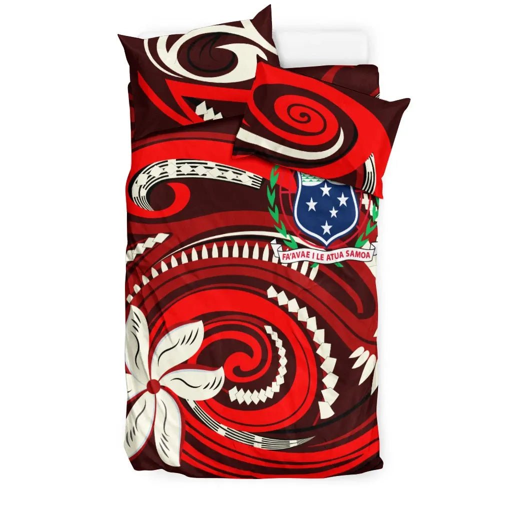 Samoa Bedding Set - Vortex Style Red Color
