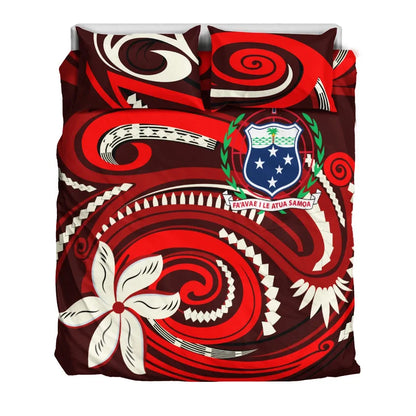 Samoa Bedding Set - Vortex Style Red Color