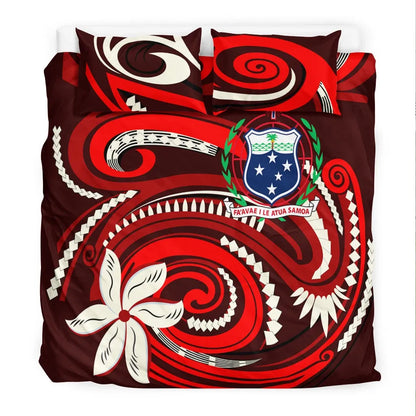 Samoa Bedding Set - Vortex Style Red Color