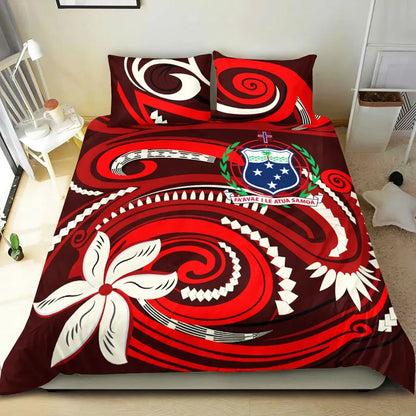 Samoa Bedding Set - Vortex Style Red Color