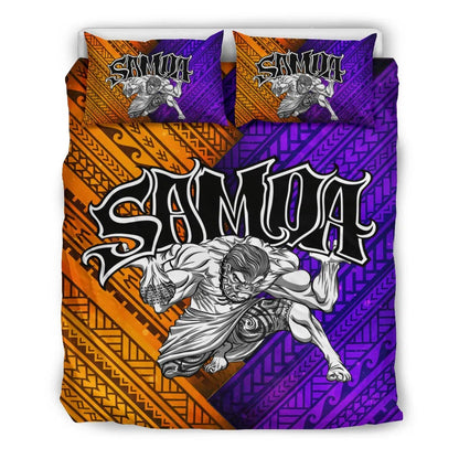 Samoa Bedding Set - Warrior Style Polynesian Patterns