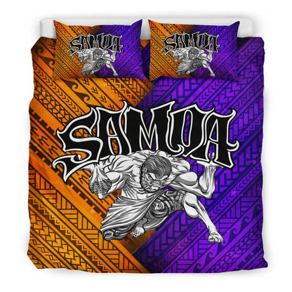 Samoa Bedding Set - Warrior Style Polynesian Patterns