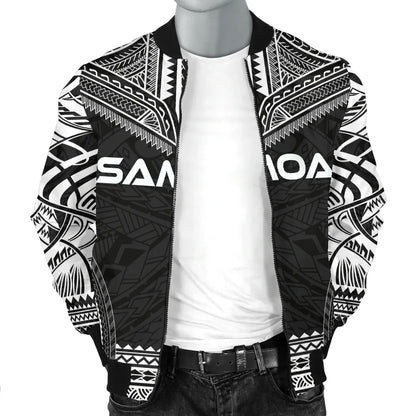 Samoa Polynesian Chief Bomber Jacket - Black Version