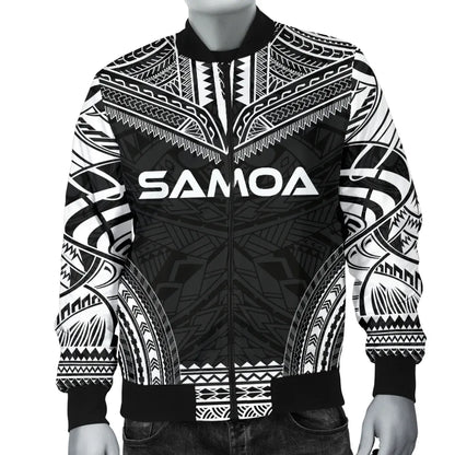 Samoa Polynesian Chief Bomber Jacket - Black Version