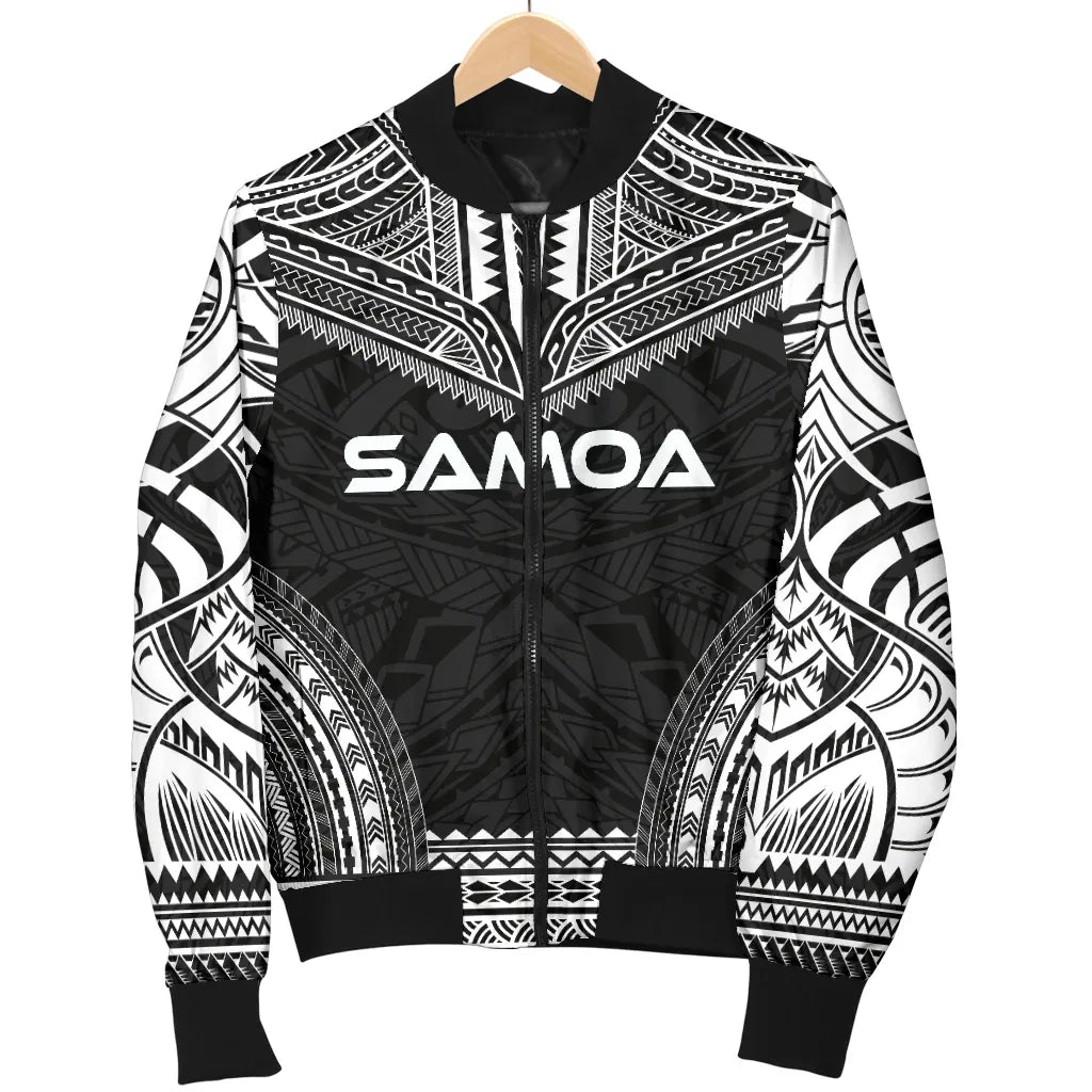 Samoa Polynesian Chief Bomber Jacket - Black Version
