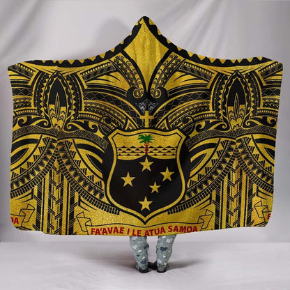 Samoa Blanket - Coat Of Arm Gold Black