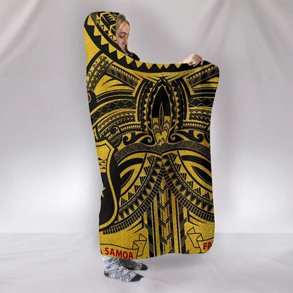 Samoa Blanket - Coat Of Arm Gold Black