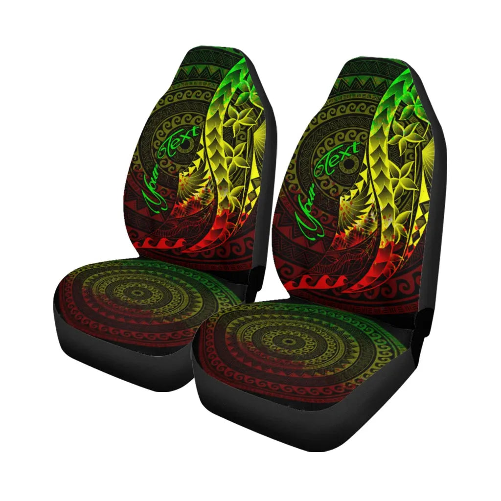 Samoa Car Seat Covers - Custom Personalised Polynesian Pattern Style Reggae Color