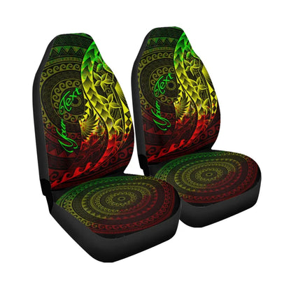 Samoa Car Seat Covers - Custom Personalised Polynesian Pattern Style Reggae Color