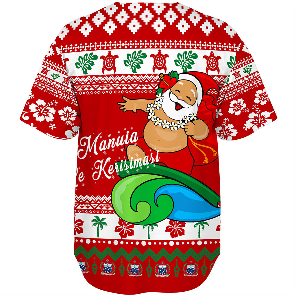 Samoa Baseball Shirt Santa Claus Ho Ho Ho Christmas