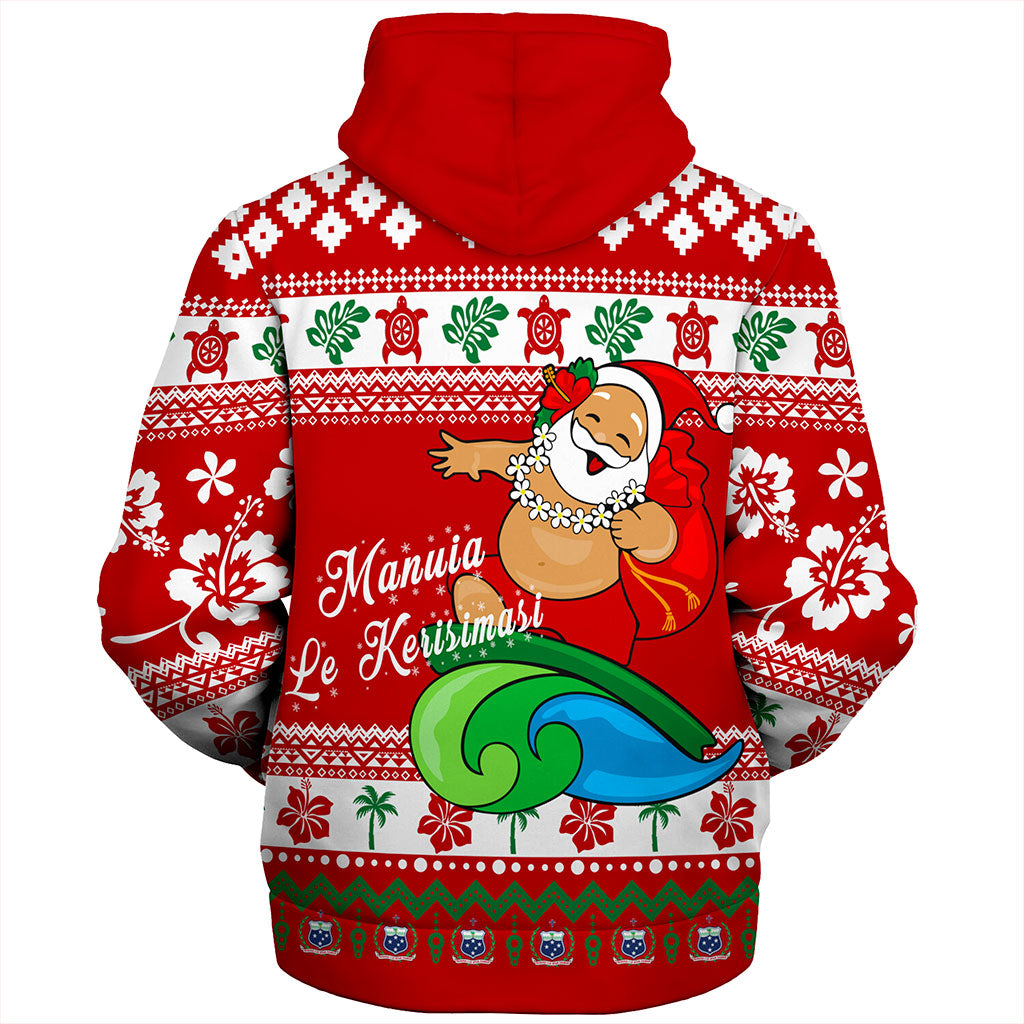 Samoa Sherpa Hoodie Santa Claus Ho Ho Ho Christmas
