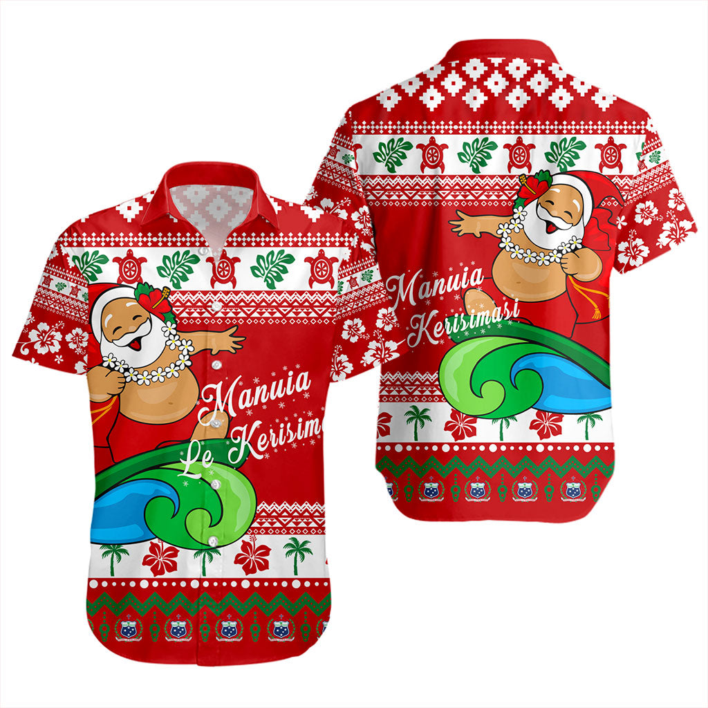 Samoa Short Sleeve Shirt Santa Claus Ho Ho Ho Christmas