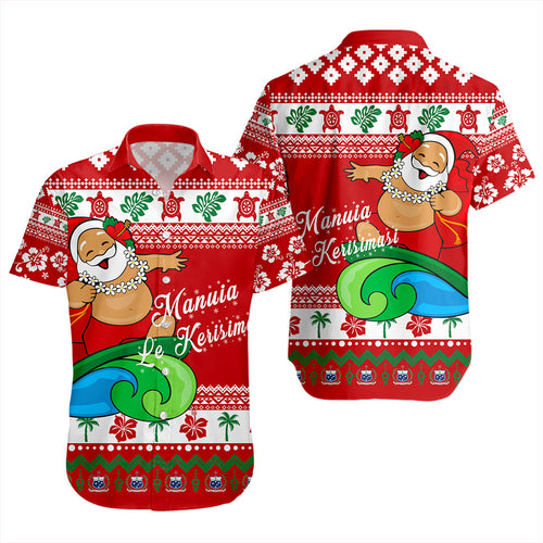 Samoa Short Sleeve Shirt Santa Claus Ho Ho Ho Christmas