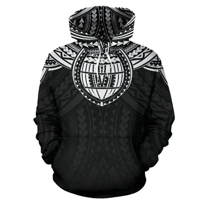 Samoa All Over Hoodie - Samoa Coat Of Arms Polynesian Tattoo