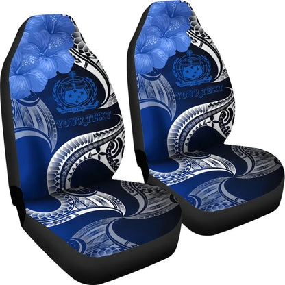 Samoa Custom Personalised Car Seat Covers - Samoa Seal Wave Style (Blue)