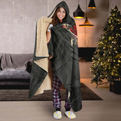 Samoa Custom Personalised Hooded Blanket - Polynesian Tribal Tatoo