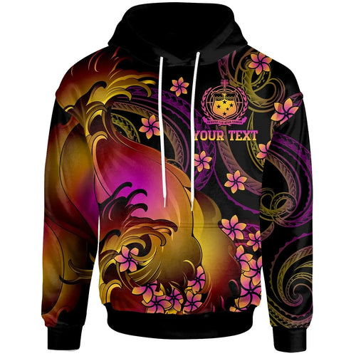 Samoa Custom Personalised Hoodie - Samoa in wave