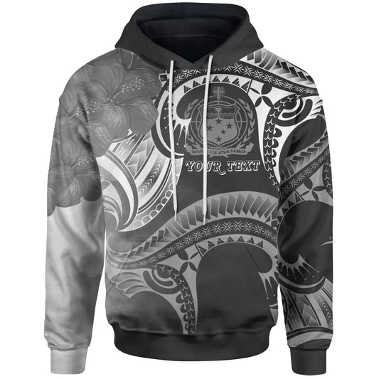Samoa Custom Personalised Hoodie - Samoa Seal Wave Style (Black)