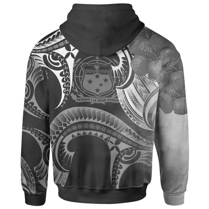 Samoa Custom Personalised Hoodie - Samoa Seal Wave Style (Black)