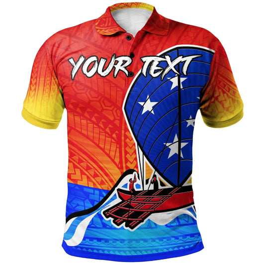 Samoa Custom Personalised Polo Shirt - Polynesian Samoa Boat