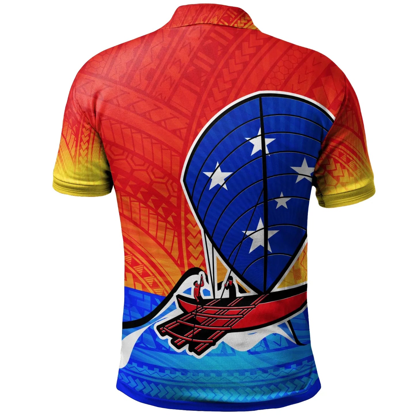 Samoa Custom Personalised Polo Shirt - Polynesian Samoa Boat