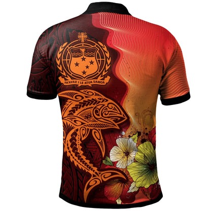 Samoa Custom Personalised Polo Shirt - Tribal Tuna Fish