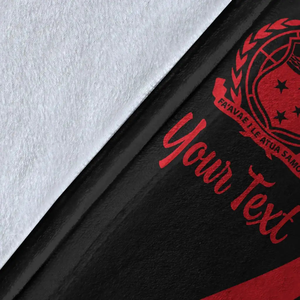 Samoa Custom Personalised Premium Blanket - Red Polynesian Tentacle Tribal Pattern