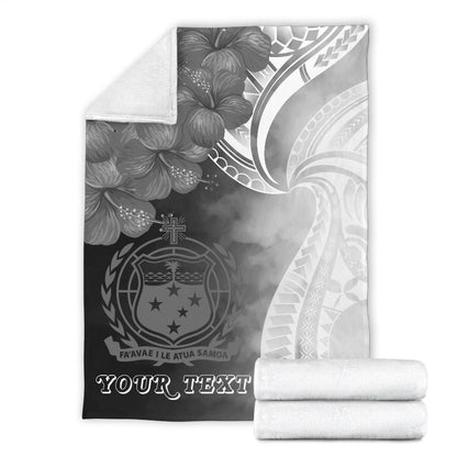 Samoa Custom Personalised Premium Blanket - Samoa Seal Wave Style (Black)