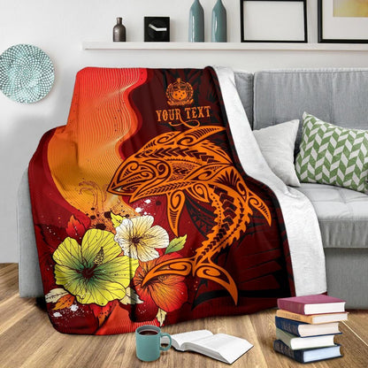 Samoa Custom Personalised Premium Blanket - Tribal Tuna Fish