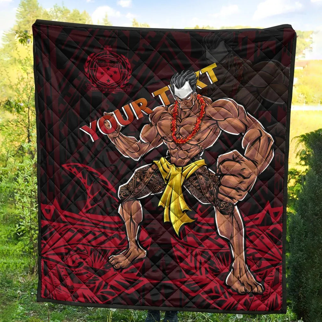 Samoa Custom Personalised Premium Quilt - The Samoa Warrior Strong