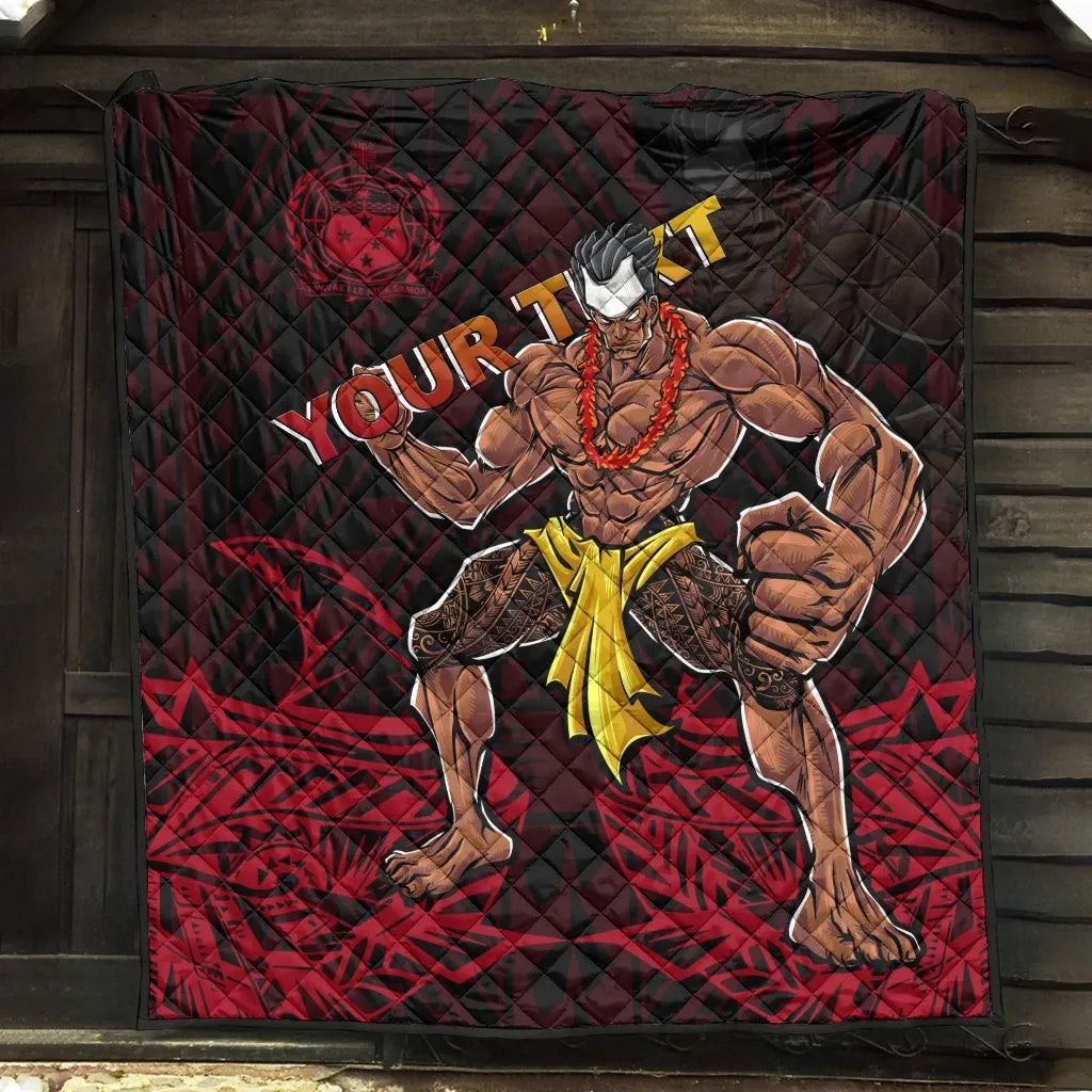Samoa Custom Personalised Premium Quilt - The Samoa Warrior Strong