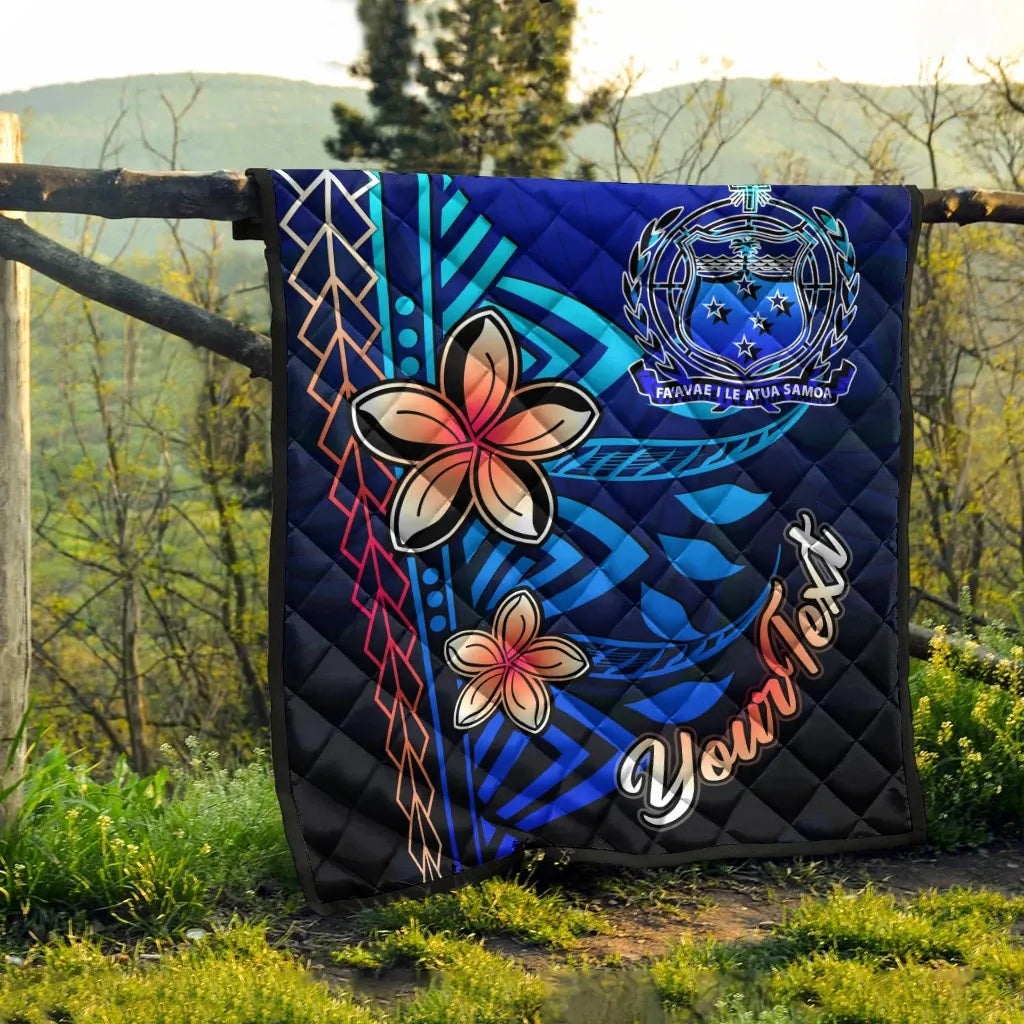 Samoa Custom Personalised Premium Quilt - Vintage Tribal Mountain