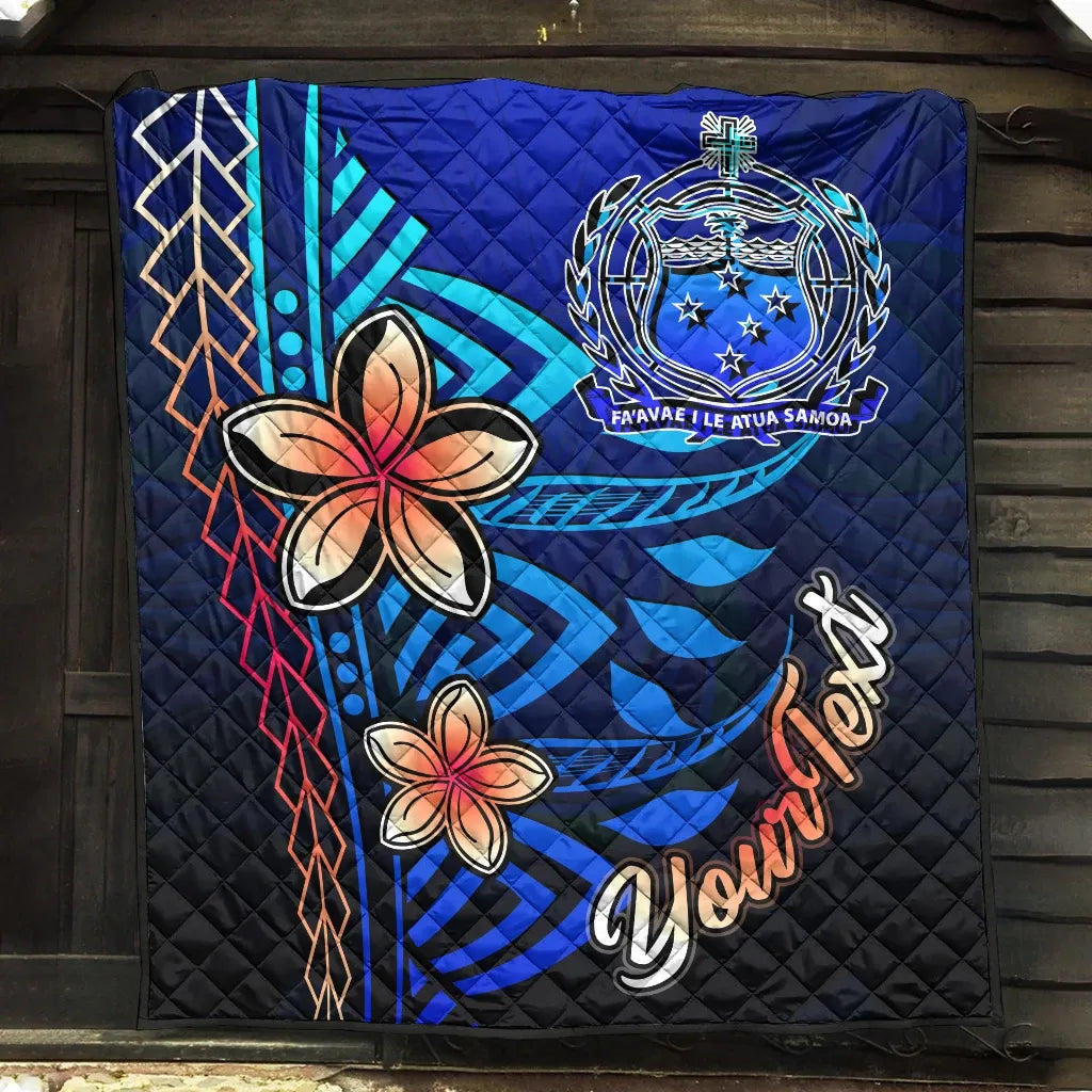 Samoa Custom Personalised Premium Quilt - Vintage Tribal Mountain