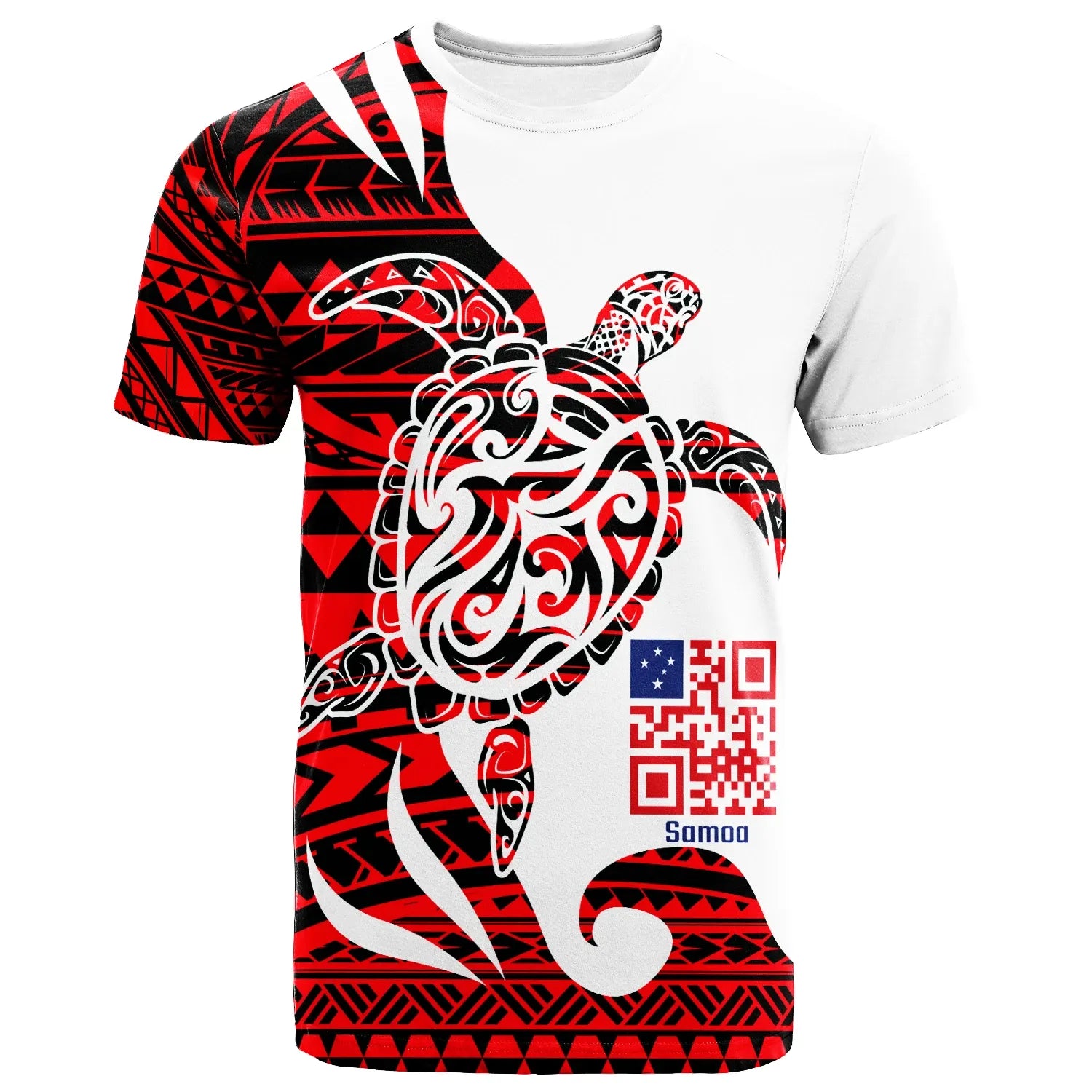 Samoa Custom Personalised T-Shirt - Samoa QR Code