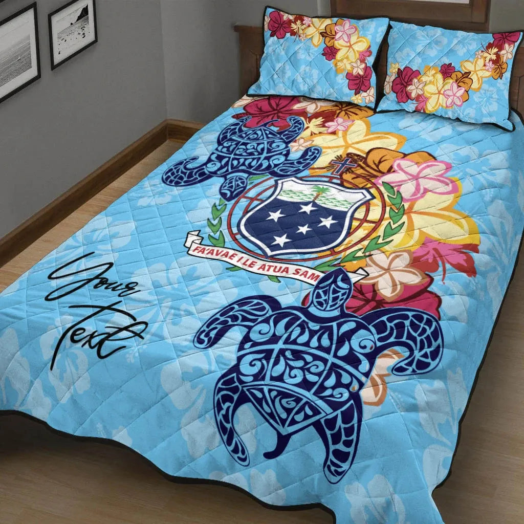 Samoa Custom Personalised Quilt Bed Set - Tropical Style