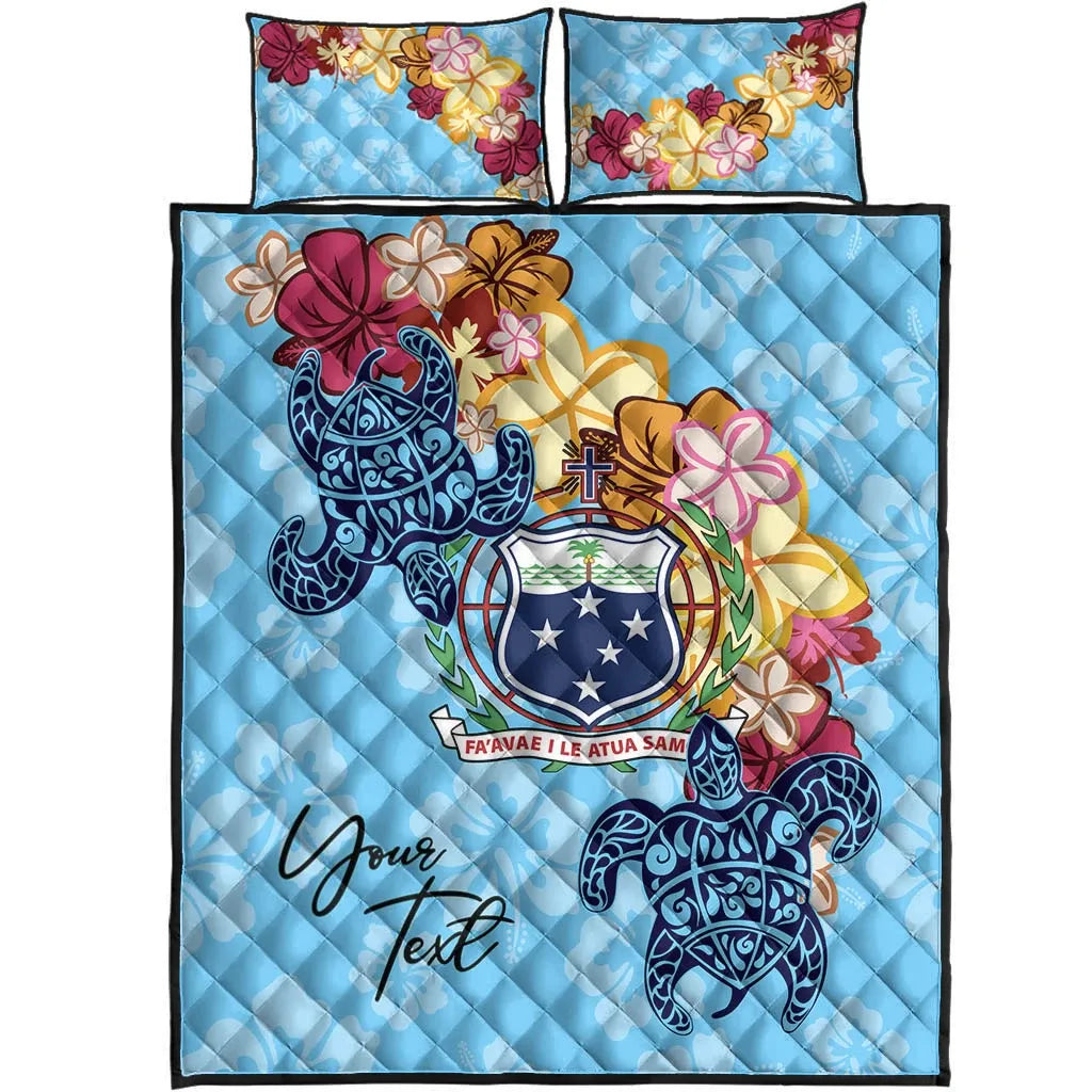 Samoa Custom Personalised Quilt Bed Set - Tropical Style