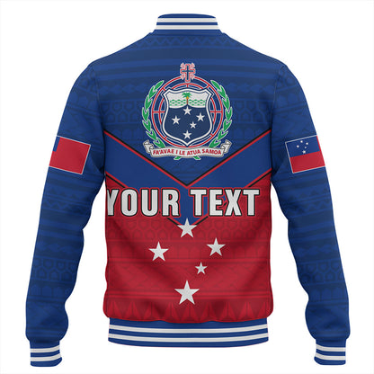 Samoa Baseball Jacket Custom Polynesian Tribal Sport Style