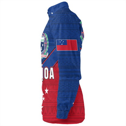 Samoa Long Sleeve Shirt Custom Polynesian Tribal Sport Style