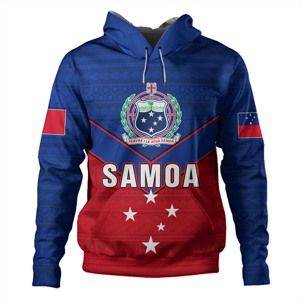 Samoa Hoodie Custom Polynesian Tribal Sport Style