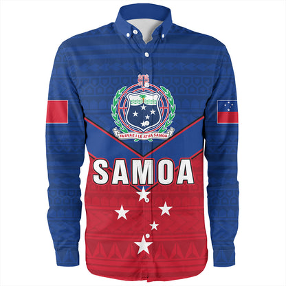 Samoa Long Sleeve Shirt Custom Polynesian Tribal Sport Style