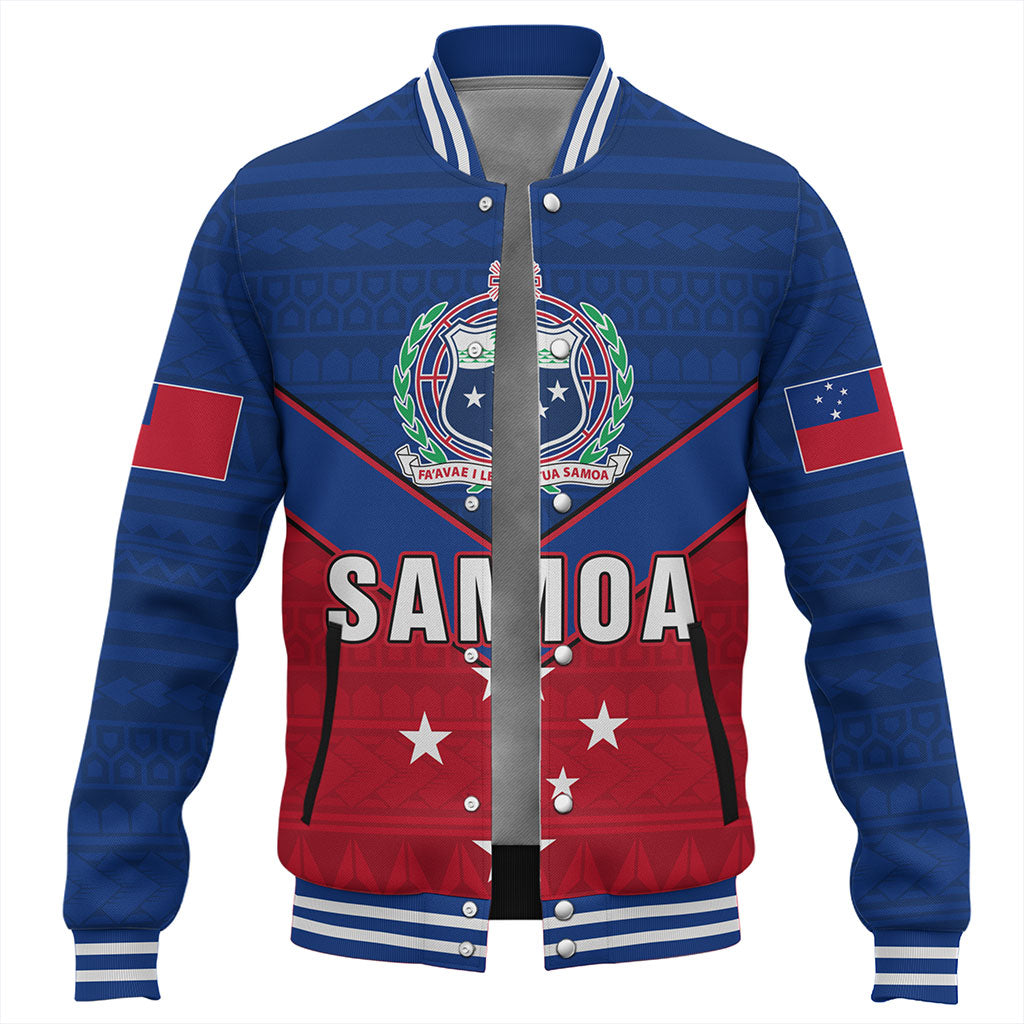 Samoa Baseball Jacket Custom Polynesian Tribal Sport Style