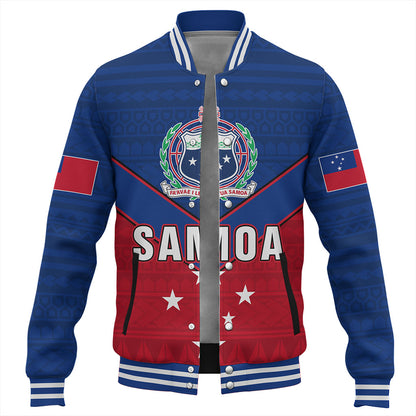 Samoa Baseball Jacket Custom Polynesian Tribal Sport Style