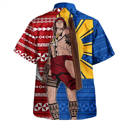 Philippines Filipinos Hawaiian Shirt Polynesian Pattern With Lapu-Lapu Hero