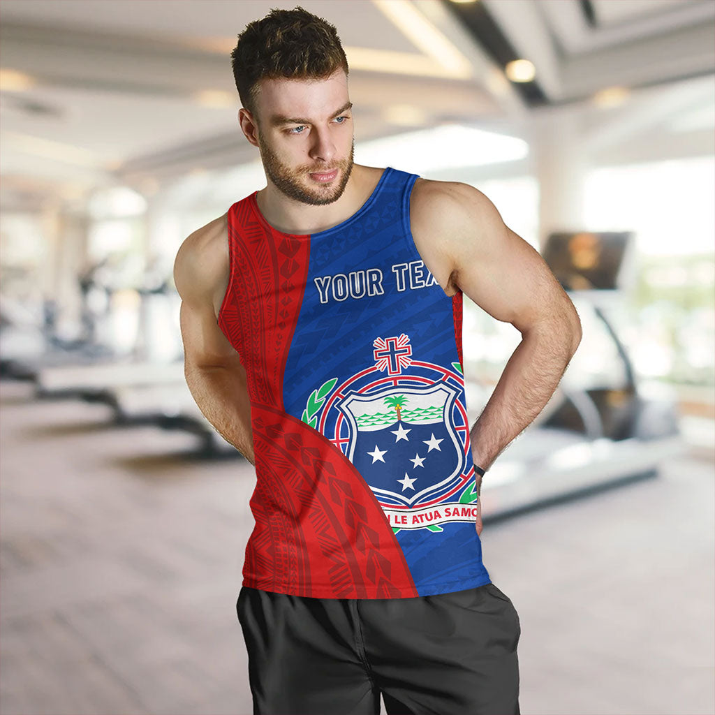 Samoa Tank Top Custom Polynesian Pattern With Coat Of Arms