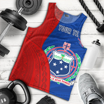 Samoa Tank Top Custom Polynesian Pattern With Coat Of Arms
